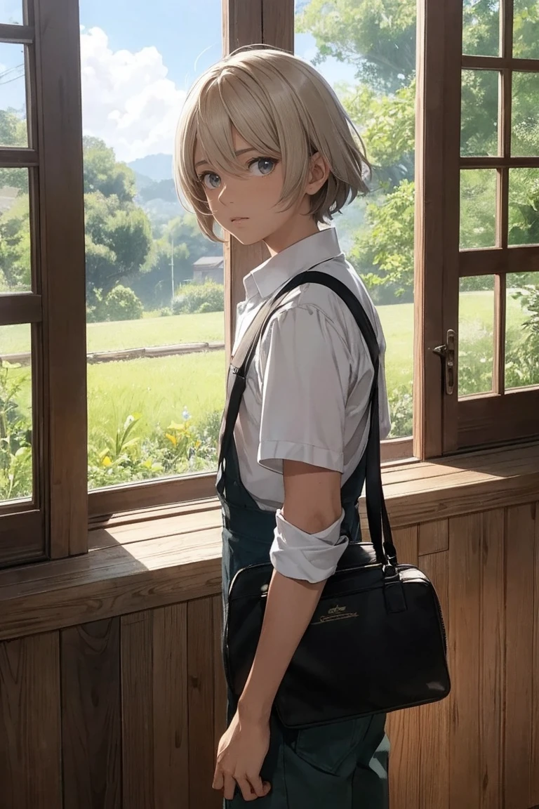 muito bonito、Cabelos Prateados、Country Scenario、Camisa Cortadora Branca、panthyhose、ghibli studio、alta resolução、