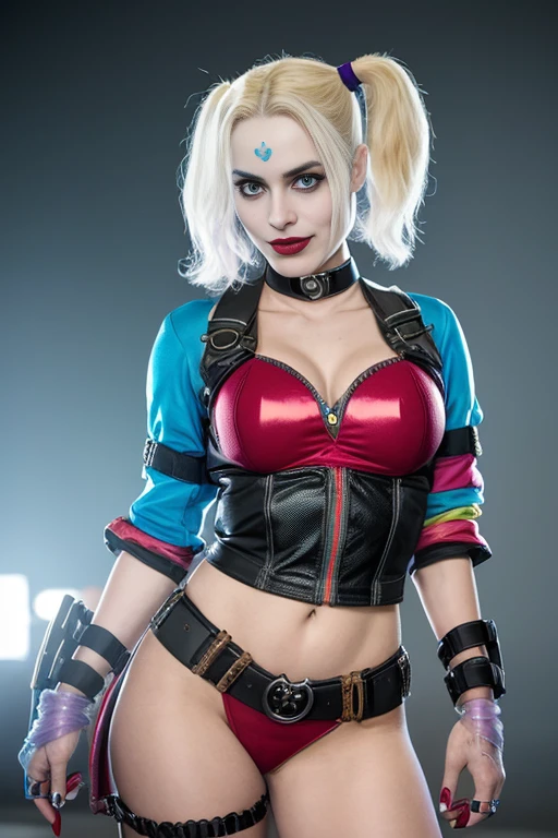 Harley Quinn in Suicide Squad, corpo inteiro, soft-lighting, dinamic angle, lifelike lighting, foto de mulher ms, (textura natural da pele, hiper-realismo, luz suave, clear: 1.2), (detalhes intrincados: 1.12), obra-prima hdr, melhor qualidade, (foto altamente detalhada: 1.1), 8k, fotorrealista, (SFW)