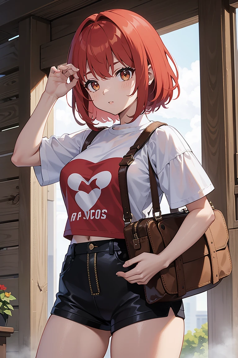 Misaka Mikoto's Anime View, One girl, age Girl, cute, alone, Chestnut Hair, hairpin,Brown eyes, Are standing, View your viewers,smile,,Anime Style, Student uniform++ mini skirt