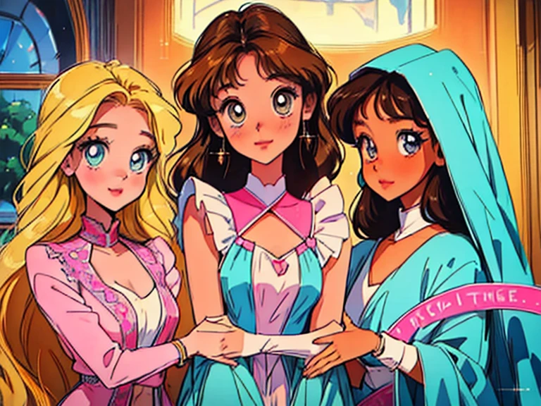 (best quality,highres,masterpiece:1.2),ultra-detailed,realistic,4 anime sisters posing together,beautiful detailed eyes,beautiful detailed lips,long eyelashes,[anime style],gorgeous  yr old brunette girl with mesmerizing eyes and a warm smile,[brunette teenager:1.1],sweet 14old blonde girl with sparkling eyes and a cute dimple,[blonde teenager:1.1],adorable 10 yr brunette girl with innocent eyes and a playful expression,[brunette girl:1.1],adorable 7 yr old brunette girl with curious eyes and a mischievous grin,[brunette girl:1.1],[group of sisters],vibrant colors,cheerful and harmonious atmosphere,joyful and loving sisterly bond