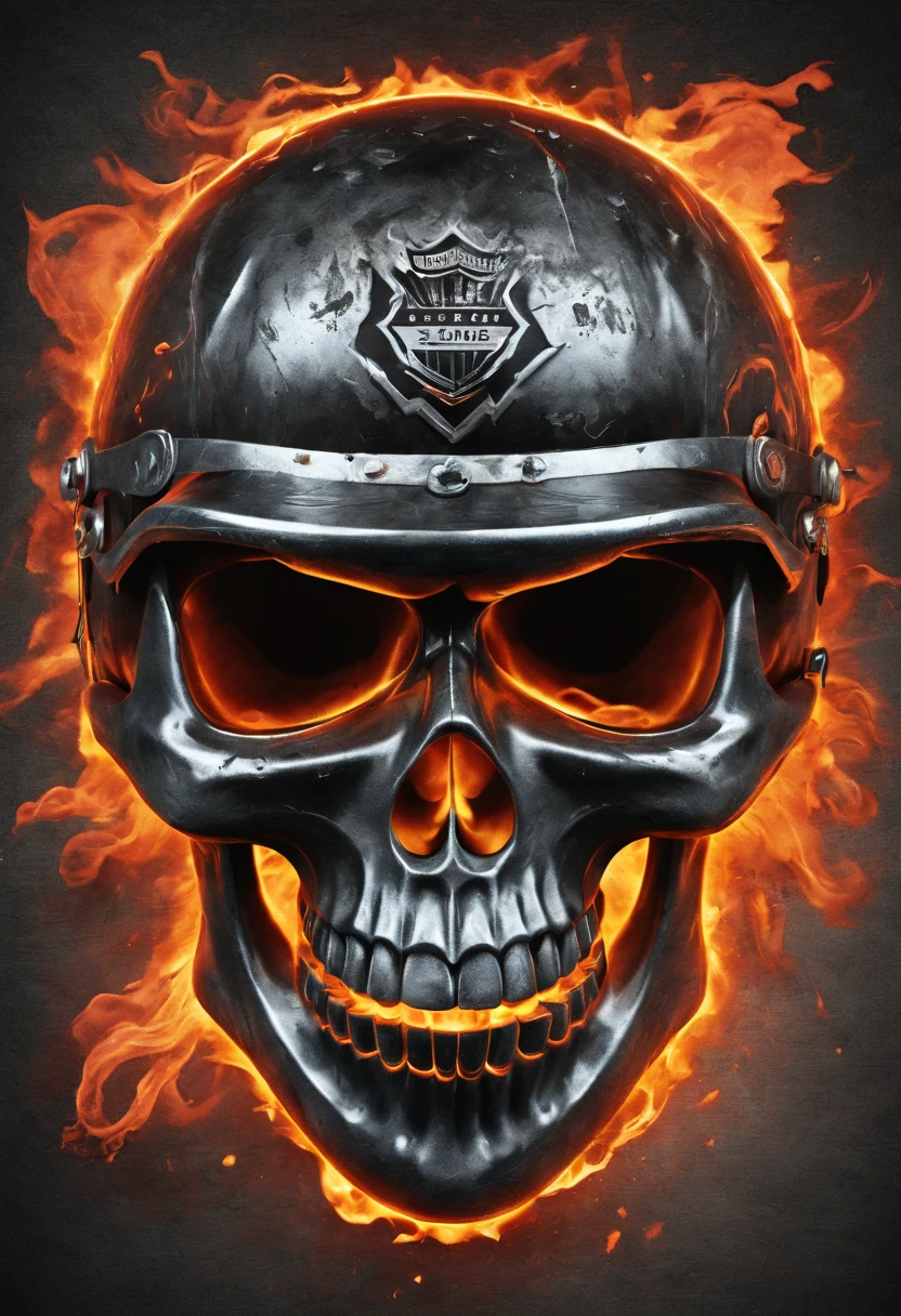 Harley Davidson logo design,t shirt design,beefy style,design only,white background,no model,professional,high contrast,high-res,ultra-detailed,vivid colors,metallic accents,sharp focus,edgy,dynamic composition,gritty texture,rough brush strokes,mechanical elements,chrome effect,classic typography,retro style,distressed look,aggressive lines and curves,3D rendering,striking visual impact,dark shadows,strong branding presence,monochromatic palette,industrial aesthetic, helmet samurai /imagine prompt: skull fire with gun llustration for a logo with a black background, in bold outline style, jagged edges, trashcore, light shading --v 5.2
