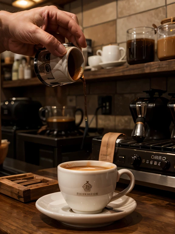 In a pristine white ceramic cup, the espresso awaits, its rich, dark intensity contrasting sharply with the clean backdrop. The crema, a luxurious golden-brown layer, sits elegantly atop the liquid, promising a depth of flavor that resonates with the robust aroma emanating from the small but mighty shot.
The cup's surface feels warm to the touch, hinting at the intensity held within. As you lift the cup, a comforting weight assures you of the concentrated energy about to be unleashed. The sides of the cup remain unadorned, allowing the espresso to command attention with its simplicity.
The aroma, a harmonious blend of earthy notes and a hint of roasted sweetness, entices the senses, promising a revitalizing pause in the midst of your journey. The minimalist presentation in the white cup enhances the espresso's visual and olfactory allure, making it a perfect mid-journey prompt—a momentary respite to savor the intensity and complexity of this concentrated elixir.