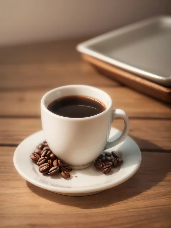 (((A delicious cup of coffee))), extremely realistic texture, KKW-PH1), (on the table, subtle details, soft lighting:1.2, dynamic angle)