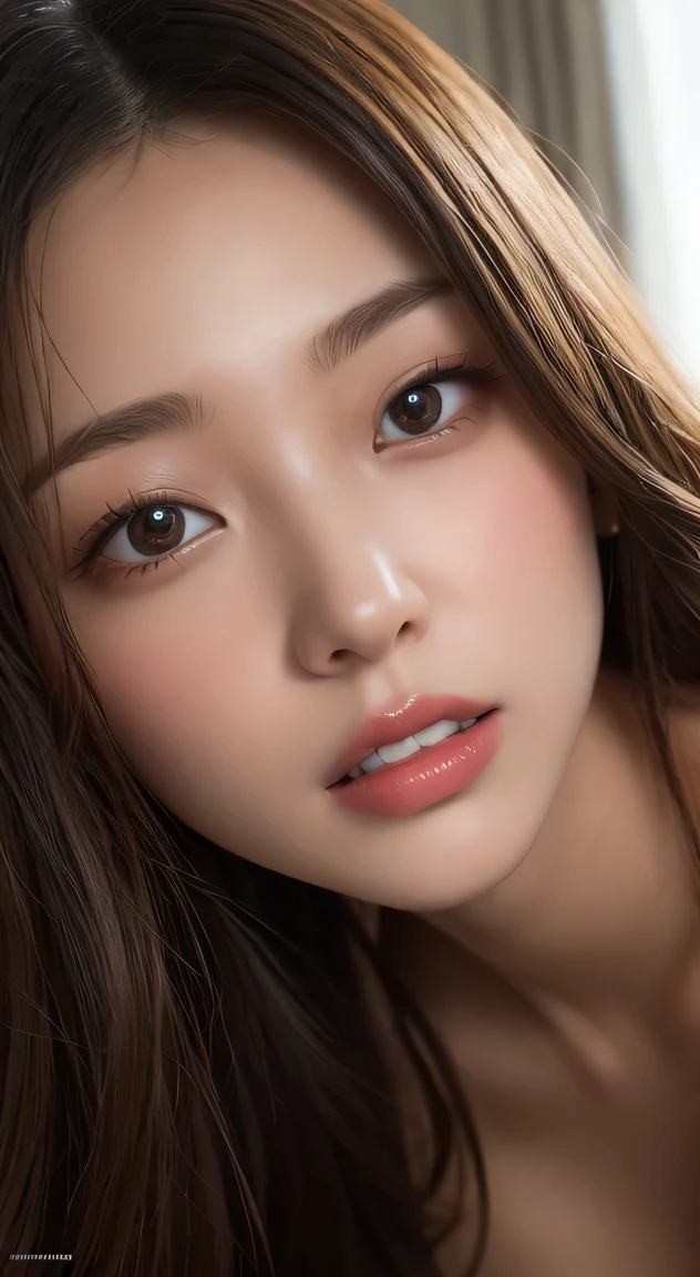 masutepiece, Best Quality, Illustration, Ultra-detailed, finely detail, hight resolution, 8K Wallpaper, Perfect dynamic composition, Beautiful detailed eyes , Hotel(Bet), Sexy face,Face feeling ecstasy,Face at the peak of sexual arousal,excited face from