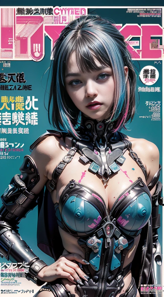 Flowing_contour biomechanical__cybernetic_airbrush___Strange__Weird__(((Japanese Harajuku style Fashion_(((colorful Magazine_cover)))__art_decor_Border)))__porcelain_and_Platinum / Futuristic Cyberpunk woman with porcelain skin, cybernetic implants, NSFW