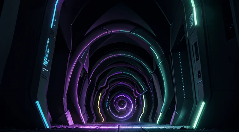lair at the end of time, swirling purple, blue, and green energy
