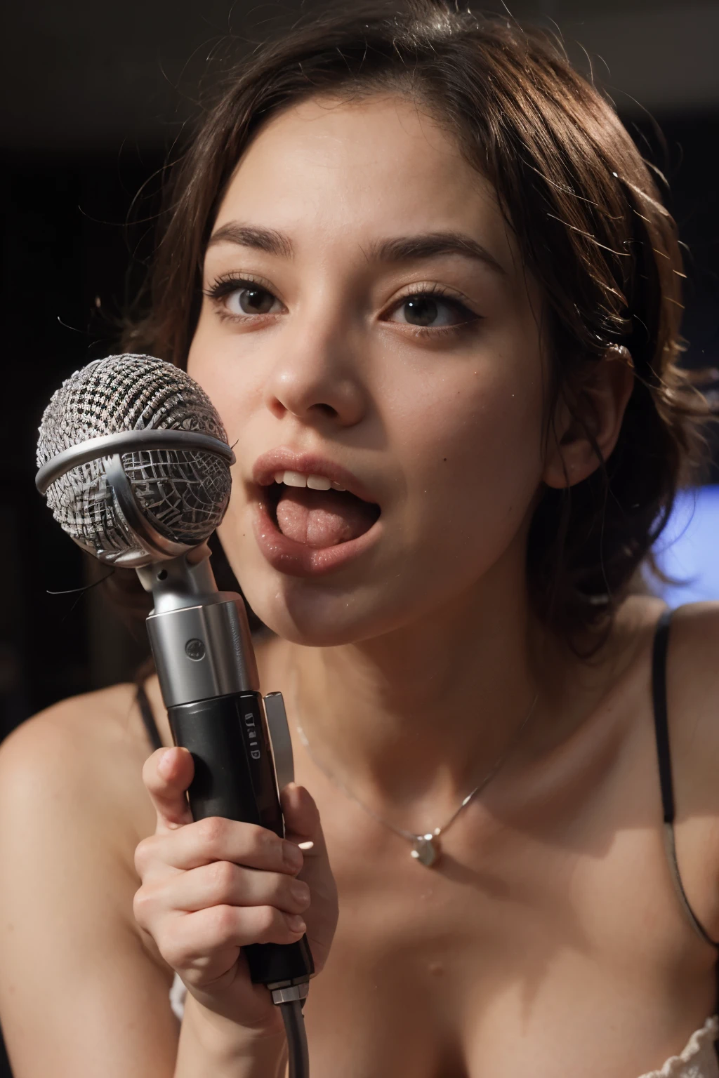 Microphone in animated Anime style