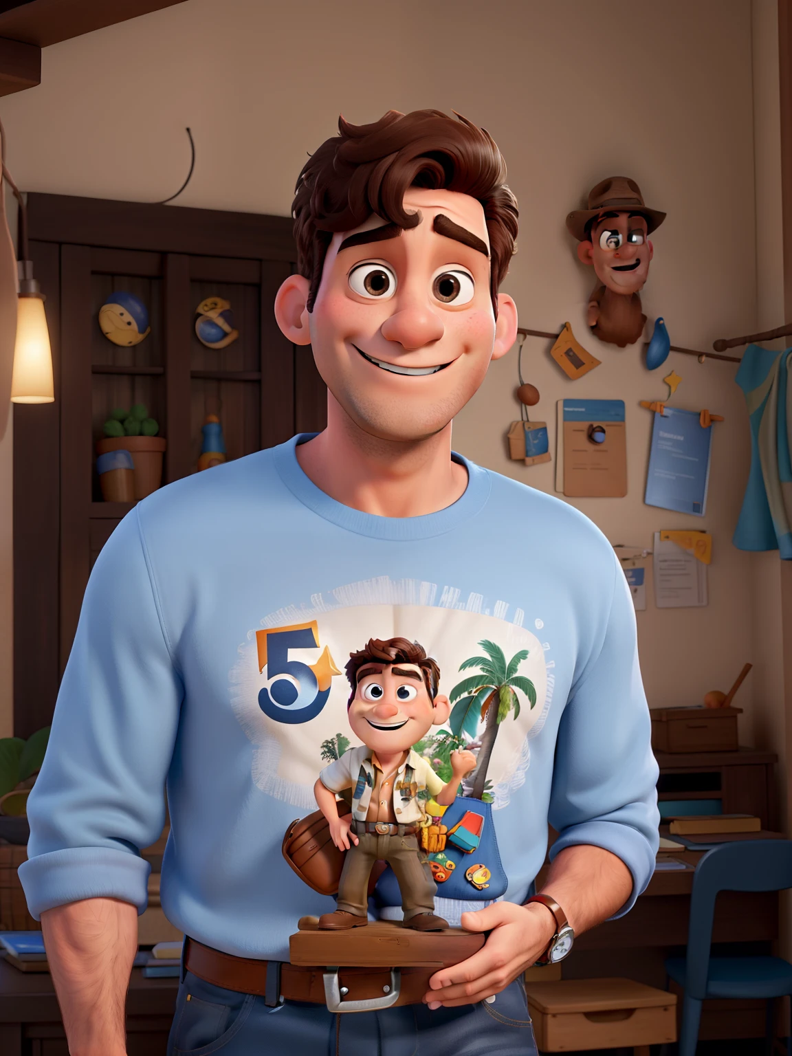 Um homem estilo disney pixar, alta qualidade, melhor qualidade
