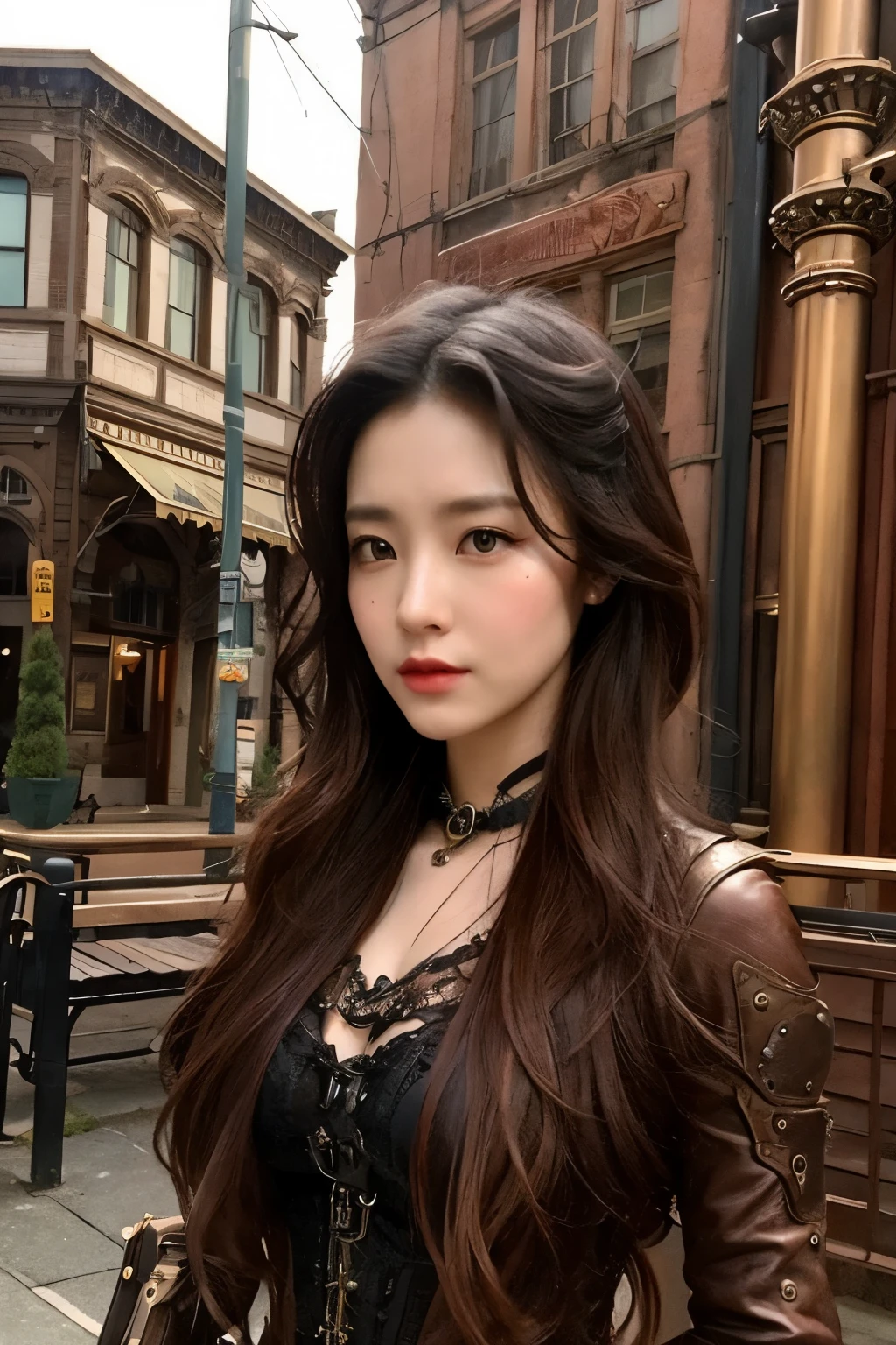Steampunk, beautiful women, cinematic scenes.SF