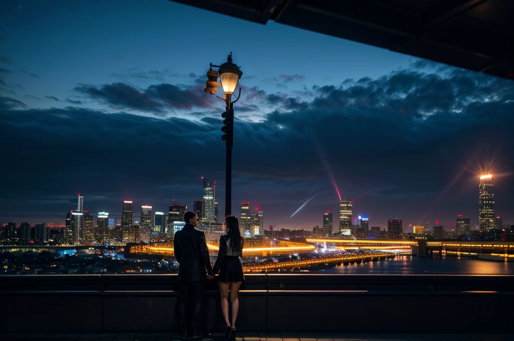 best quality,4k,8k,highres,masterpiece:1.2,ultra-detailed,realistic:1.37,city night view,urban landscape,night lights,tall buildings,glowing windows,dark alleys,reflection on wet pavement,hustle and bustle,traffic,neon signs,foggy atmosphere,skyscrapers,moonlit sky,shadows and silhouettes,street lamps,car trails,starlit city,metropolis,vibrant colors,bokeh
