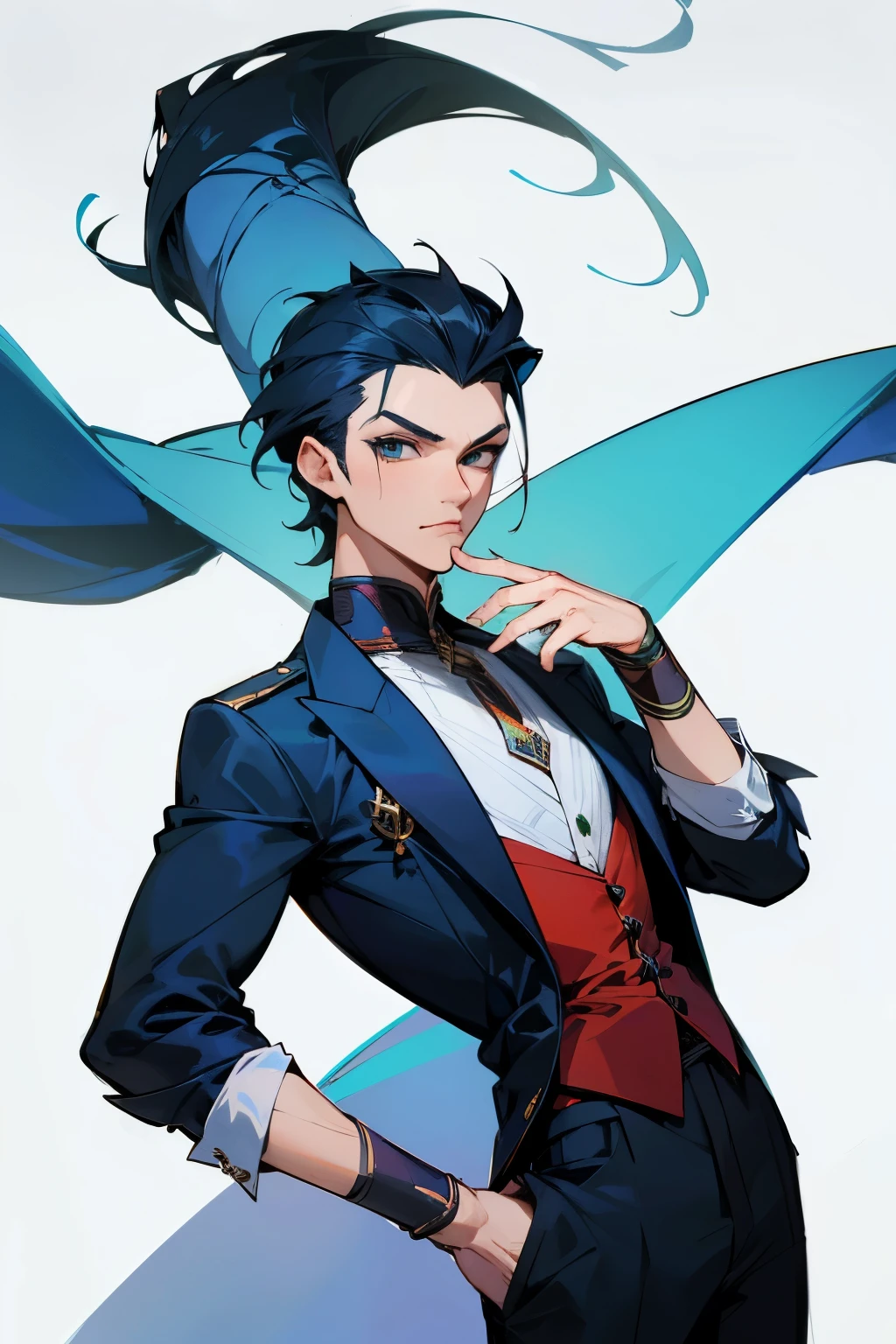 quero um avatar masculino com as mesmas caracteristicas com roupas pretas