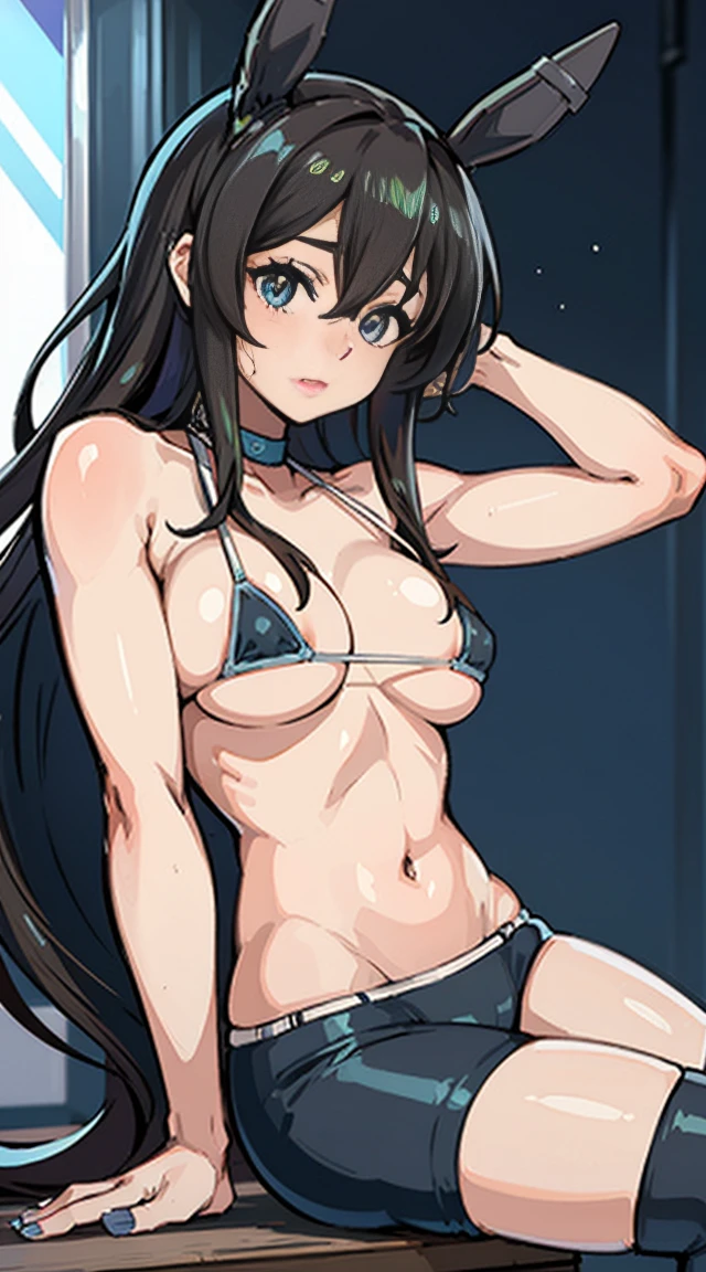 1 girl in,Glossy glossy skin,a sexy pose,Best quality at best,On the table,Extremely Delicately Beautiful,north african free trade area,8k wallpaper,Amazing Cleavage,finely detailled,offcial art,Highly detailed stock ticker Unity 8k wallpaper,Incredibly ridiculous,The file size is huge,ultra - detailed,A high resolution,The is very detailed,Beautiful Meticulous Girl,actual,(((sexy micro bikini)))、(())、(((Sports gym)))、pass upright、Chopping , (perspired)、((Long, straight hair))、((downward hairstyle))