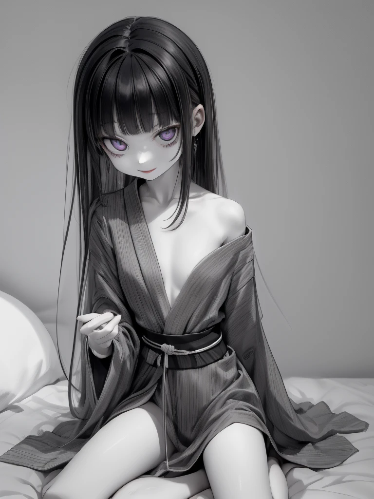 1girl in,,,,,10years old girl,ssmile,,Beautiful yukata,Thigh,de pele branca,A dark-haired,Purple pupils,high-angle,,(Superflat, Flat Shading, flat-colors:1.1),(cute little:1.2),Exposed shoulders,Bare legged,Open chest,lipsticks,(Perfect hands, Perfect Anatomy),,,,,,,,,,,,,,,,,,,,,,,,,,,,,,,,,,,,