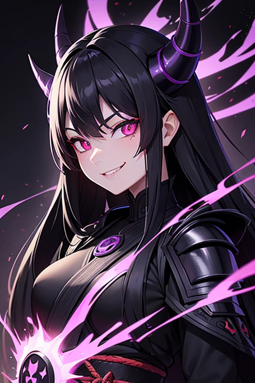a cartoon picture of a woman in a black and purple outfit, shalltear from overlord, seraphine ahri kda, kda, marin kitagawa fanart, anime moe artstyle, juri misaki, morgana from league of legends, ahri, mika kurai demon, shalltear bloodfallen, commission for high res, demon anime girl