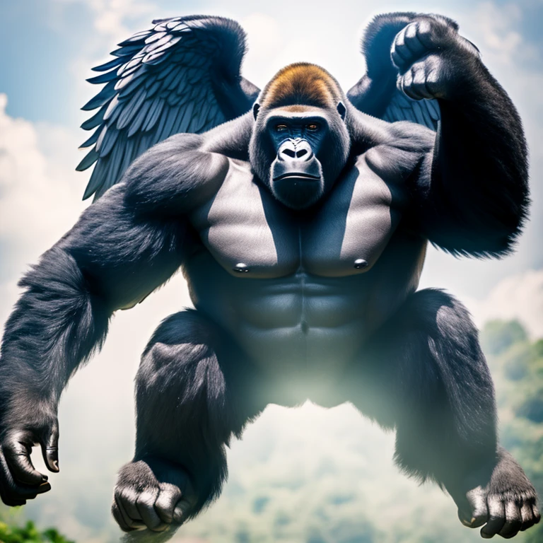 Gorilla with angel wings