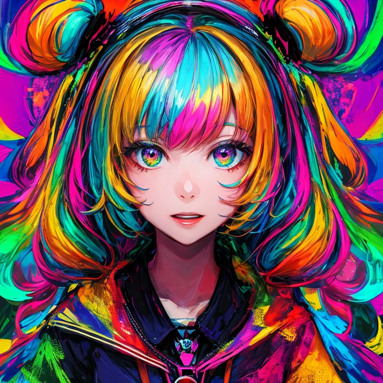 p4a psychedelic 1girl,
