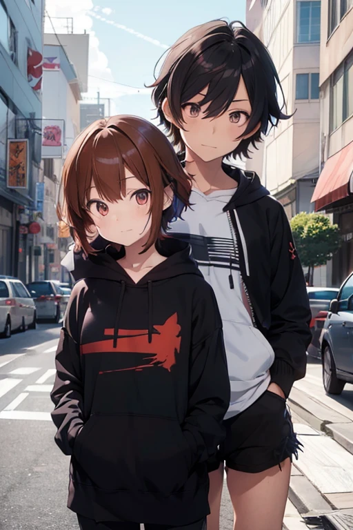 (male anime character) with a (young anime man) look. featuring (anime moe artstyle), featuring (1 male). He is wearing a (hoodie black) kemonomimi, with (auburn hair: 1.3). katsushika, neferpitou, anime moe artstyle, hana yata