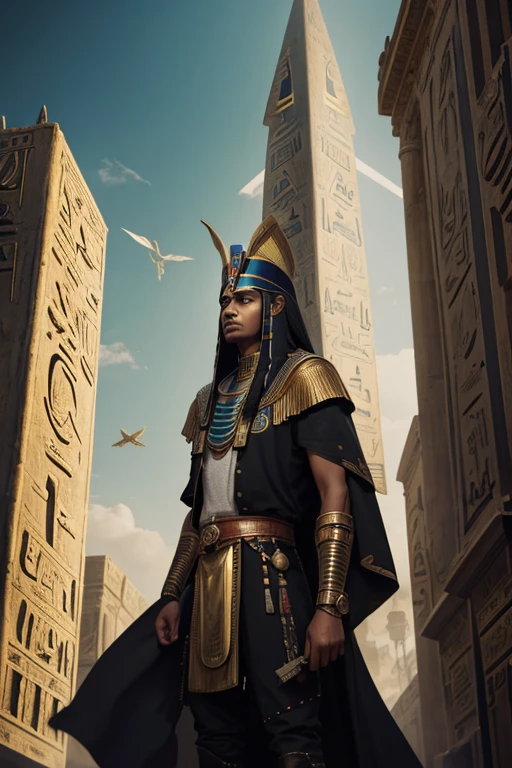 Depictions of Egyptian gods like Ra, Osiris, and Anubis