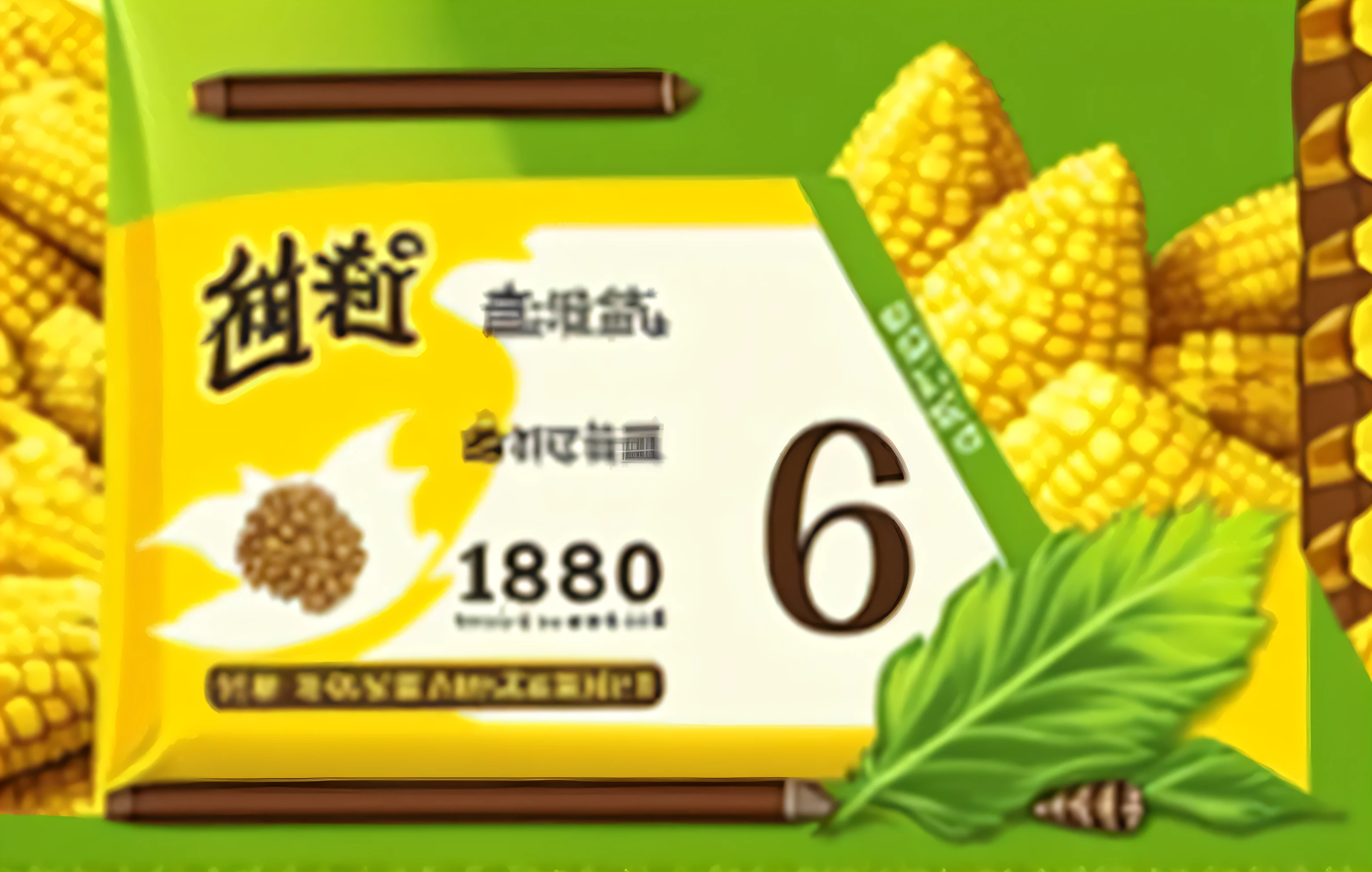 a drawing of a corn flake cob with leaves on it, corn flake, very detailed description.”, high detal插图, very detailed description, hyper-detailing, Hand drawn illustrations, high detal, very detailed description, Super detailed instructions, sharp high detal插图。