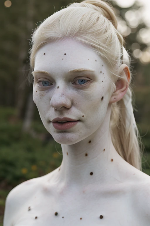 (pale white:1.5) sks woman adult with (pale_white_skin:1.5),

[(beauty_marks:1.3):(light beauty_marks:.01):8],
[(pale white skin:1) (with many moles:.01) (and beauty_marks:.01):3], 
 [(Natural light_blonde_hair:1), (light_blonde_eyelashes, light_blonde_eyebrows:1.3):4], [(blue_eyes:.4):4], 
Nordic Scandinavian albino,

 (medium shot:.4), (full body shot:1.2),
Clean face, (ponytail_hairstyle:1.3), 

 detailed_skin, (fit:1), (sunny:1.1), front light, well lit, bare arms, arctic, (snow), outdoors, nature, Scandinavia, unedited photograph, detailed, happy, dress, high resolution, photograph, RAW photo, in frame, 

BREAK 
[(large beauty_marks:.01), (many large light moles:1.75):8],