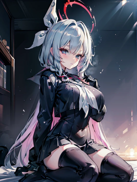 masutepiece, Best Quality,Sleep on your back in bed,Crab crotch,please show me your boots,thigh high boots,globe,Strange thieves,Elegant, 1girl in, well-muscled,Cute, blushed, Looking at Viewer, frombelow,a miniskirt, jail,Blue eyes, Beautiful eyes, Beautiful background, light Particle, Sun rays, Dramatic Lighting, Outside, shiny, Realistic, masutepiece, Best Quality, Ultra-detailed, Detailed, Scenery, Beautiful detailed eyes, detailed hairs