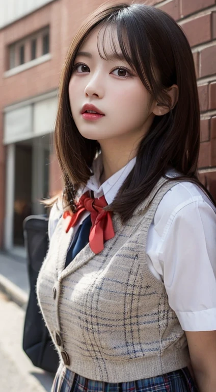 in school uniform
