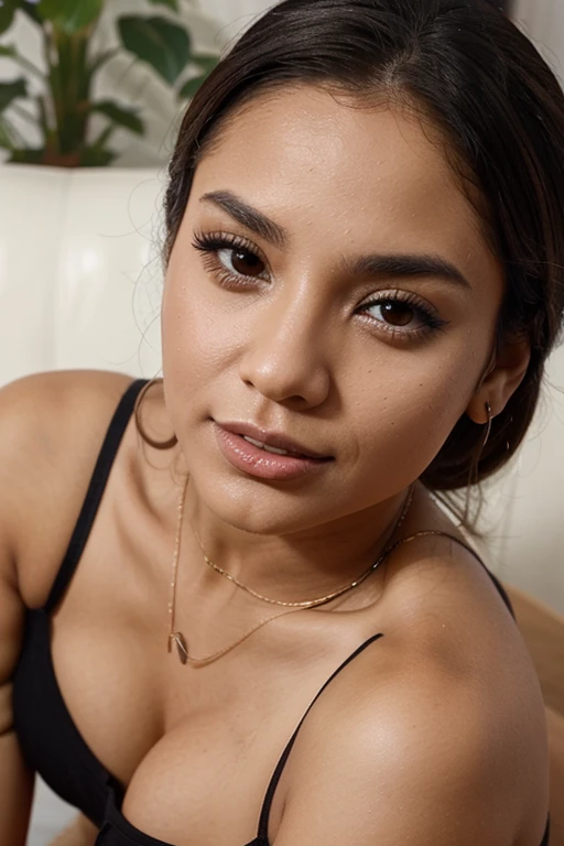 Latin woman Instagram model, between 25 and 30 years old, close-up of her pussy