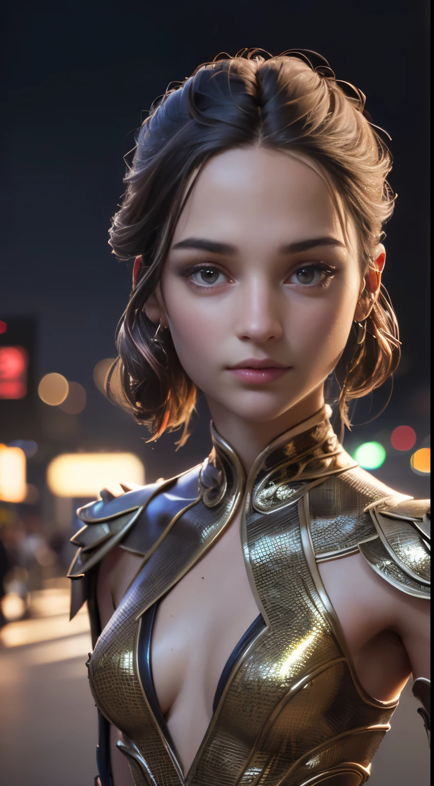 photo of Alicia Vikander, RAW, beautiful woman, ((portrait)), ((detailed face:1.2)), ((detailed facial feature, detailed skin, clear skin), (perfect proportioned body, small breasts), (wearing a colorfuldress) (high detailed city environment), (realistic photo, best quality, detailed), (8k wallpaper), (cinematic lighting, dramatic lighting) (sharp focus, intricate)