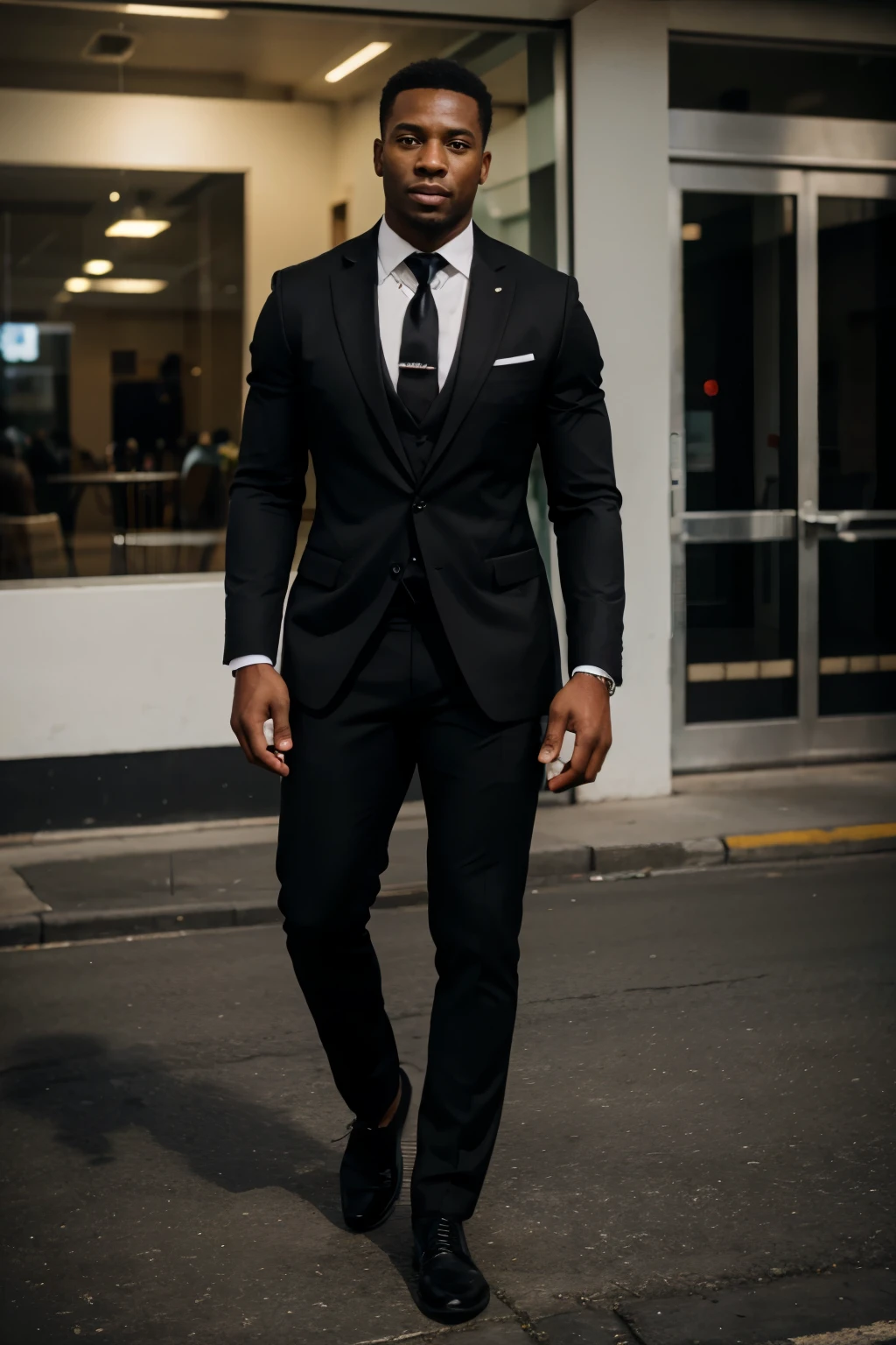 Full body black man