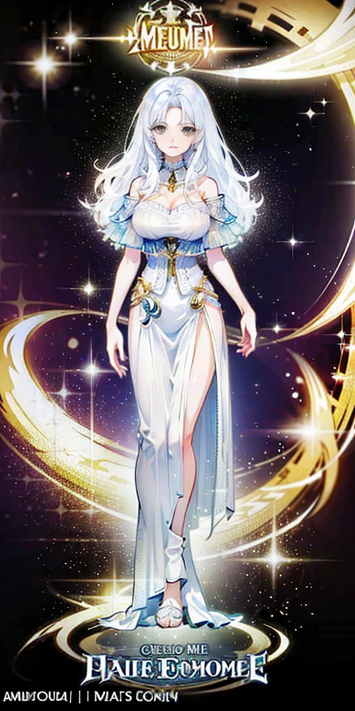 ((((Official Art + Premium Quality): 1.3), full-body close-up, create an elegant atmosphere), white short skirt, white hair shawl, graceful flowing, elegant movements, sad and indifferent expression, floating in the air, (1girl), slim figure)