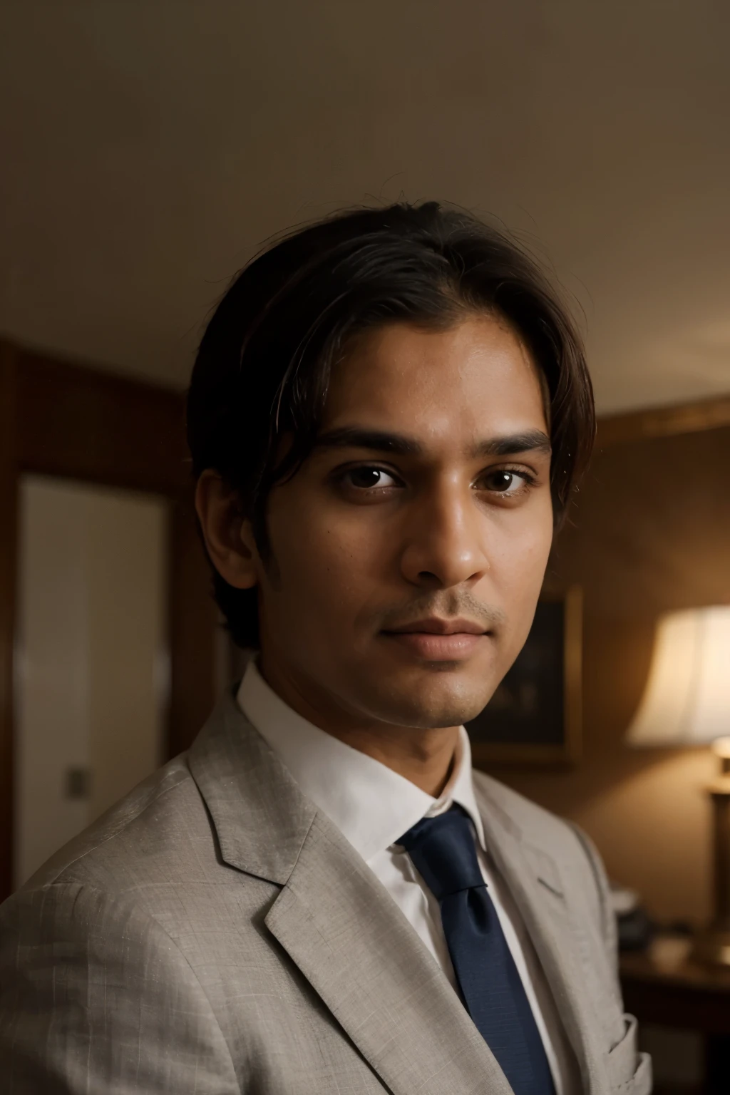 ((best quality)), ((masterpiece)), (detailed), perfect face,professional man in a suit, short hair, indian man