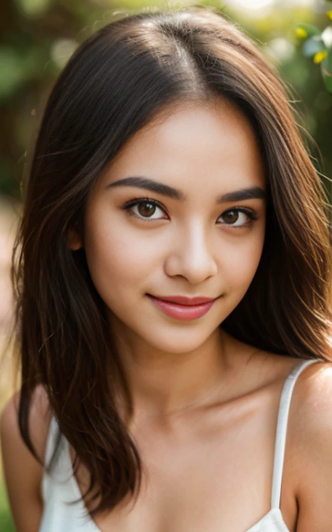 girl 25 years old,(masterpiece), Indonesian skin tone, best quality, expressive eyes, perfect face, (ultra realistic), (Orange Formal Suit), Smile, Long Black Hair, innocent face, natural wavy hair, brown eyes, black pantie, topless, boobs size 90c, High resolution, masterpiece, Best quality, intricate high detail, highly detailed, focus sharp focus, detailed skin, realistic skin texture, texture, detailed eyes, professional, 4K, charming smile, filmed on Canon, 85 mm, shallow depth of field, Kodak Vision Color, perfect fit body, Extremely detailed, photograph_\(ultra\ ), photoreallistic, Realstic, Post-processing, Maximum details, roughness, real life, ultra realist, photorealism, photography, 8K UHD, photography