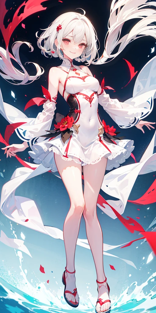((masterpiece, best quality)), Delicate face,Idol singer,White background,earphone,Girl Group,whole body,Standing picture,Smile,Perfect body proportions,Long legs,Short hair handsome,Beautiful red glowing eyes,Extremely beautiful,transparent,Fun,sexly,Tattoo,Lace,Fishnet stockings,Star decoration