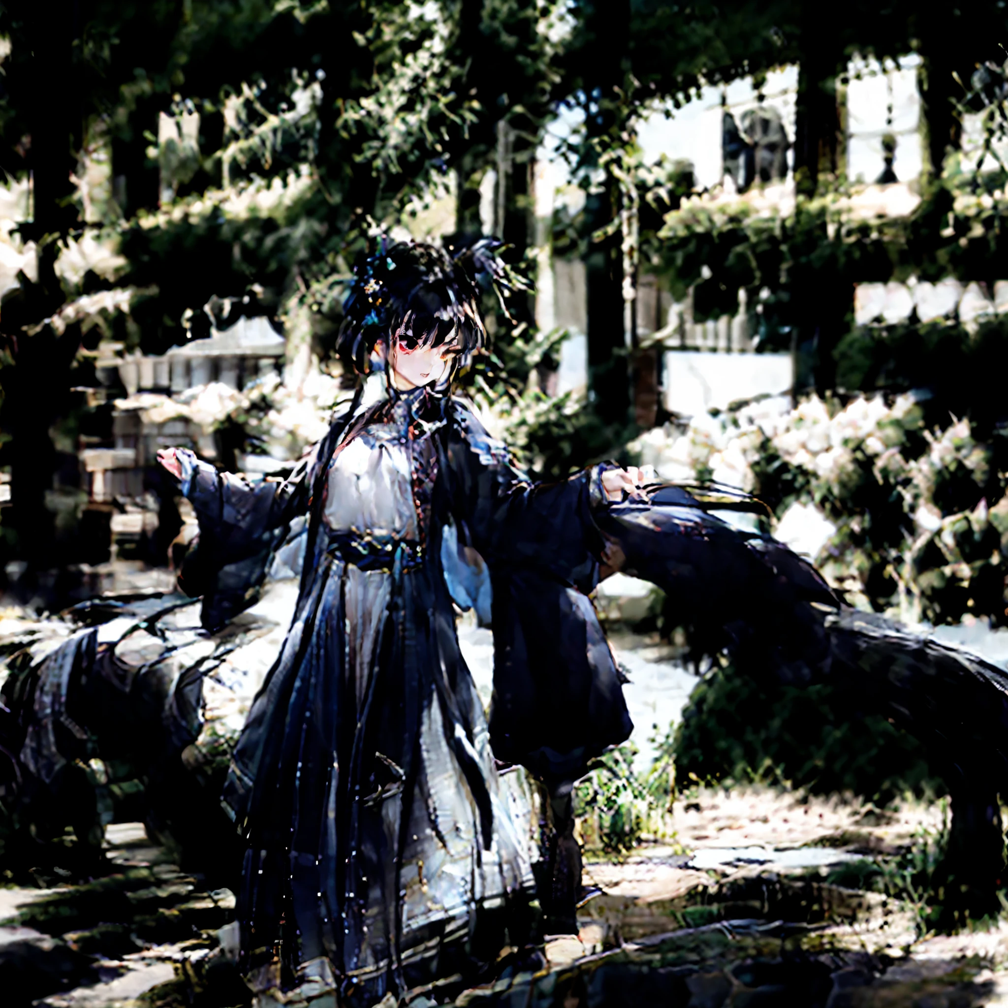 In a medieval city engulfed by darkness, a fierce battle unfolds between the light bearer warriors adorned in purple armor. Their vibrant red hair flows in the wind as they clash with hordes of terrifying demons. The rain pours down, accentuating the surrealism of the scene.
With the highest image quality at 8k resolution, the masterpiece captures every super detail of the warriors' intense expressions and intricate armor. The atmosphere is filled with an air of horror as the warriors valiantly fight against the forces of darkness. The lighting casting ominous shadows adds to the tension of the epic war.
