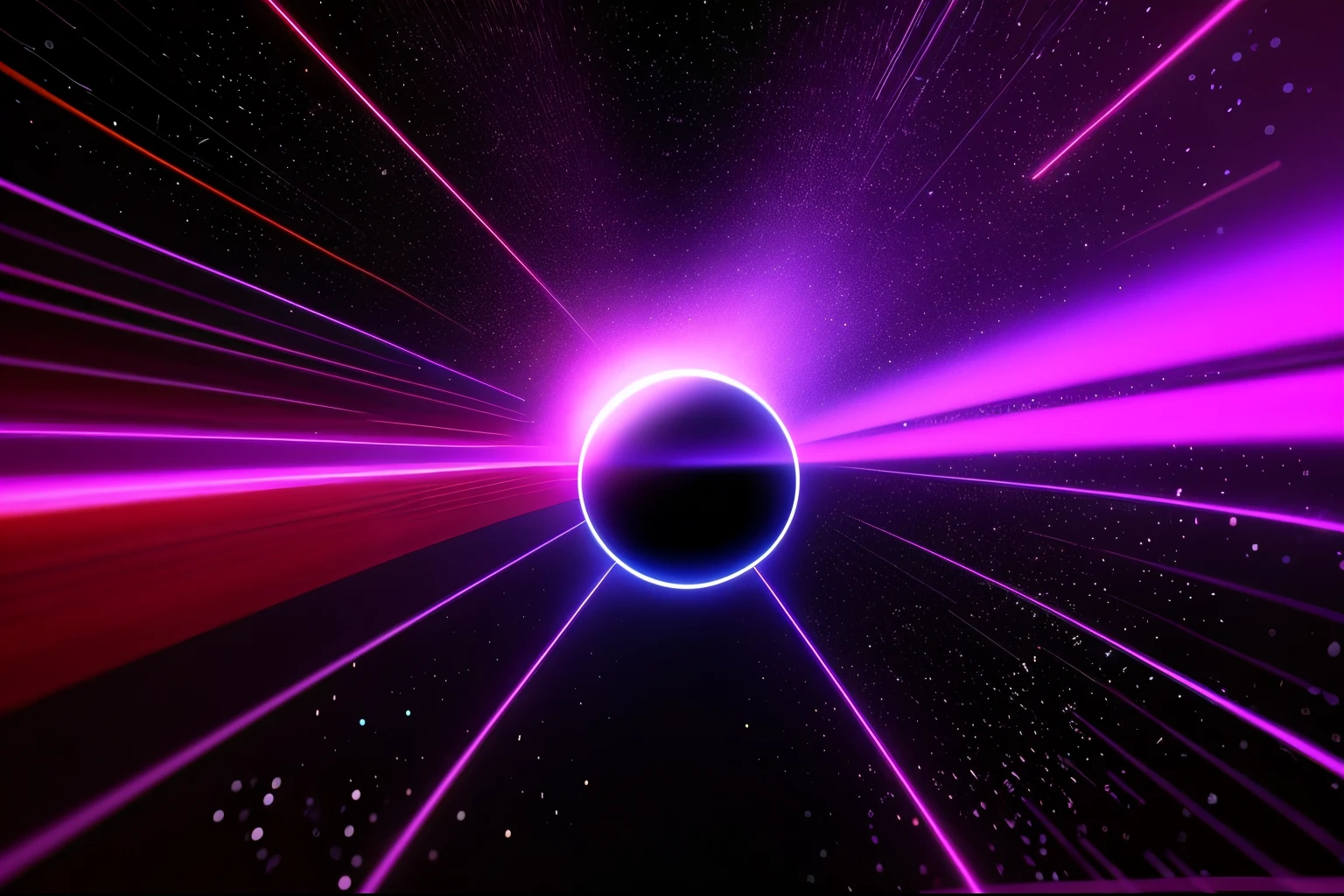 Close-up of a round object with many lights, Anamorphic lens flare 4K, Laser tracking of the future, Connect luminous tube 8k, fundo futurista, Infinite time loop, 8k vfx render, infinite space clock background, hyperspace, Galaxy Ray Tracing, Cycle4d rendering, cosmic energy wires, dark sci - fi background