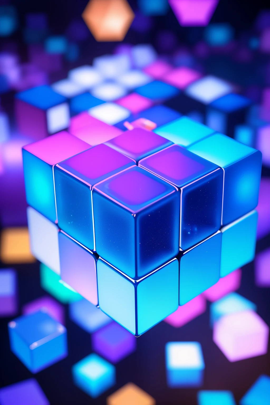 a close up of a bunch of cubes floating in the air, tesseract, hypercube, the encrypted metaverse, the tesseract, cubes, blockchain, cube, digital art, digital art, neon virtual networks, 3 d nft, cyber space, motion graphic, dimensional, 3d shapes, 3 d shapes, stylized 3 d graphics