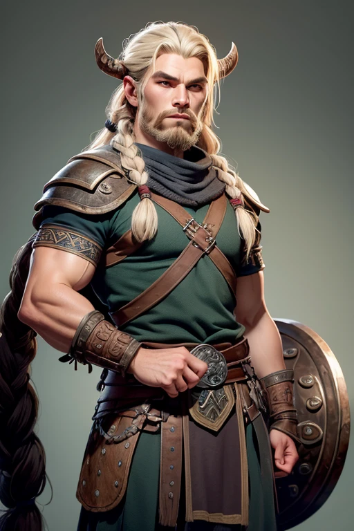 Hombre joven vikingo con una larga trenza sosteniendo dos hachas en sus manos, Estilo vikingo, protector vikingo adolescente, Retrato de un vikingo, Guerrero vikingo, Cultura vikinga, Nordic warrior, Traje viking, Antiguo guerrero vikingo, Guerrero rubio, epic viking, usando ropa vikinga, con Machado, Nordic inspiration, Viking and Templar aesthetics