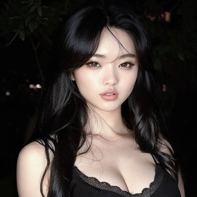 Araffe asian woman with long black hair and a black bra top,  seios grandes beautiful south Mulher coreana, ****** coreana, gorgeous young Mulher coreana, beautiful young Mulher coreana, Ulzzang, beautiful Asian girl, 18 anos, Xintong Chen, Mulher coreana, Asian girl, Jinyoung Canela, Xision Wu, Wenfei Ye, 2 2 anos, lindo rosto delicado