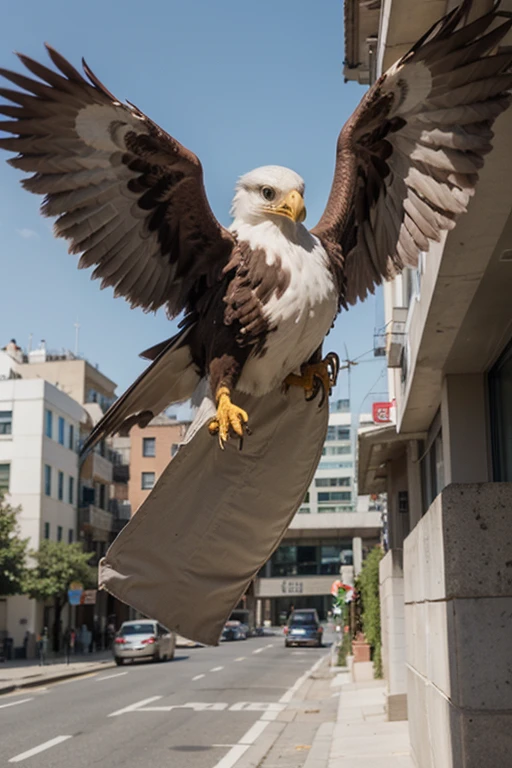 Legal eagle lawyer flying man male masculine clothed bird
