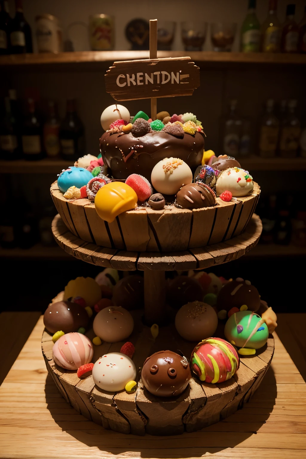 A island of all candies, foods, and drinks.