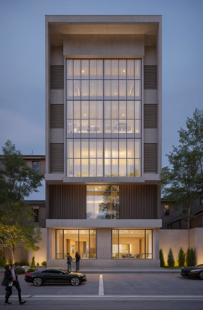 (masterpiece),(high quality), best quality, real,(realistic), super detailed, (full detail),(4k),8k, modern house exterior design, Modern architecture, whitewall, Sandstone GRAY, Beautiful_sky, SUNSET, no_humans, outdoors, sky, tree, Garden flower front of building,