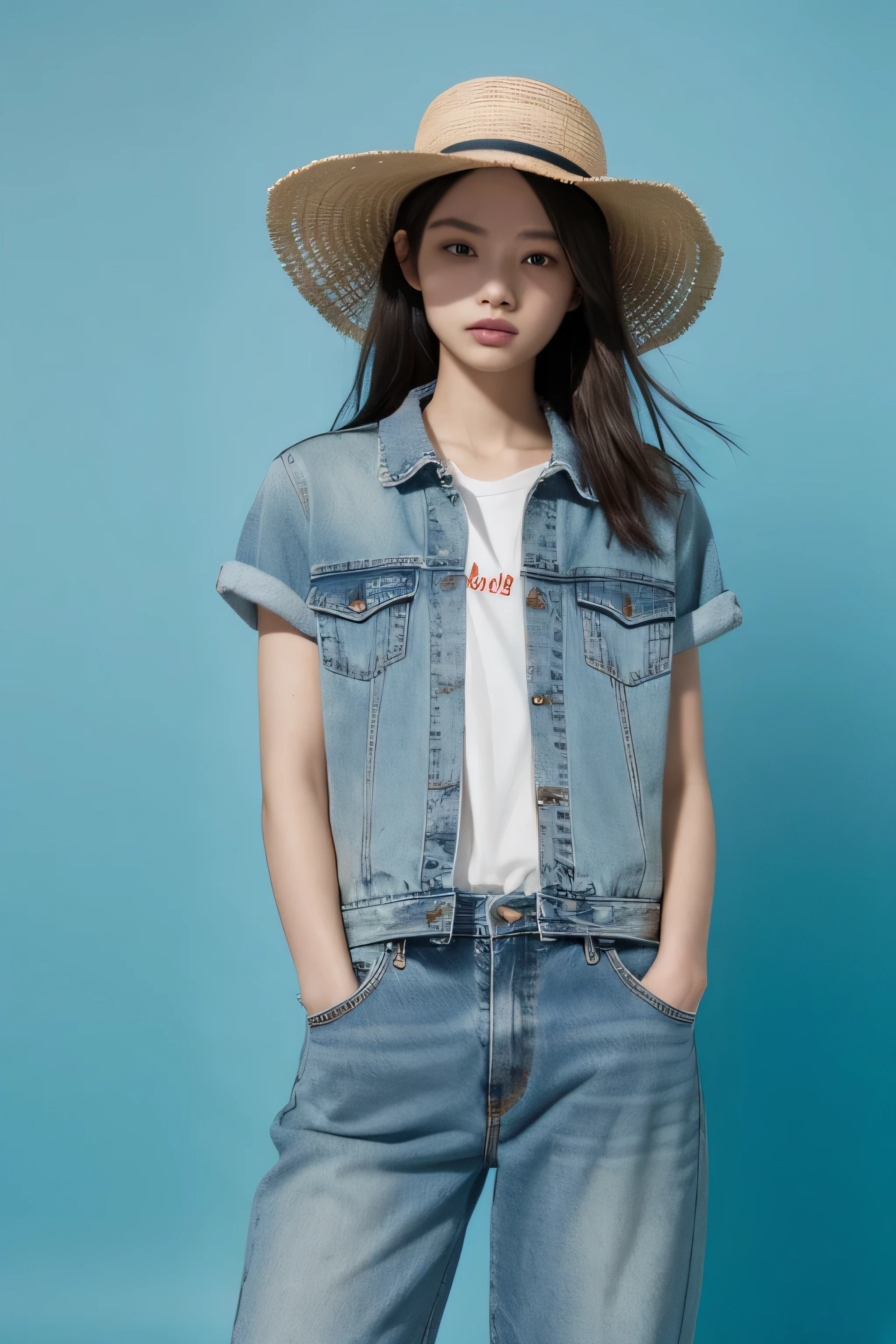 Denim, No one, coloured background, rays of sunshine,