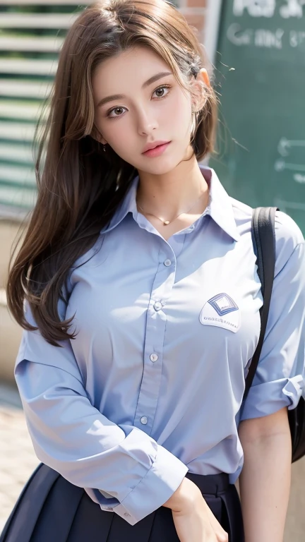 in school uniform
