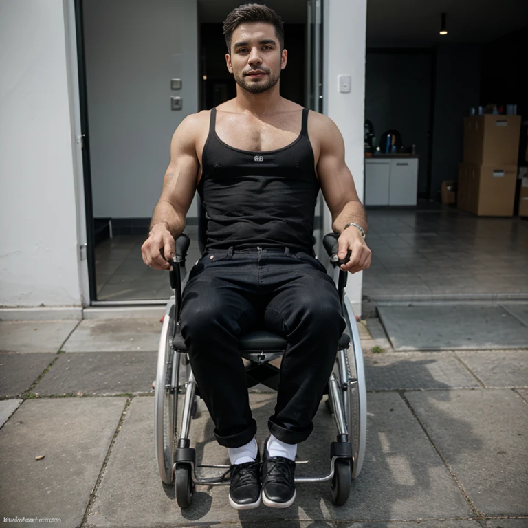 gay, homem gostoso, one of them is in a wheelchair