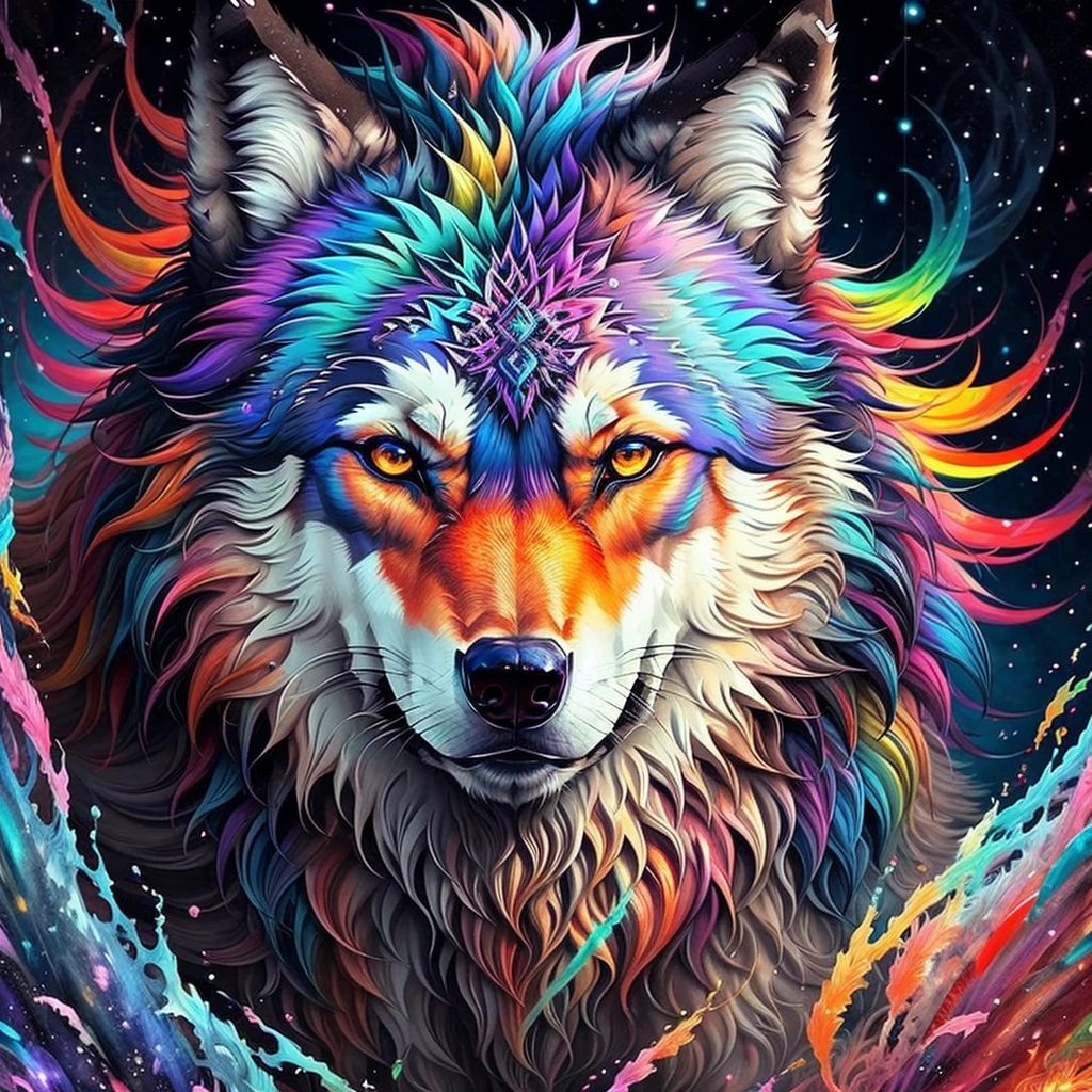 (wolf,Deities)、Multidimensional、quillings、Art Book、Japanese ancient matters、yang08k,Beautiful,Colorful,Masterpieces。
of the highest quality,Best Quality,official Art Book,
#v1 and beauty,Vivid pastels、