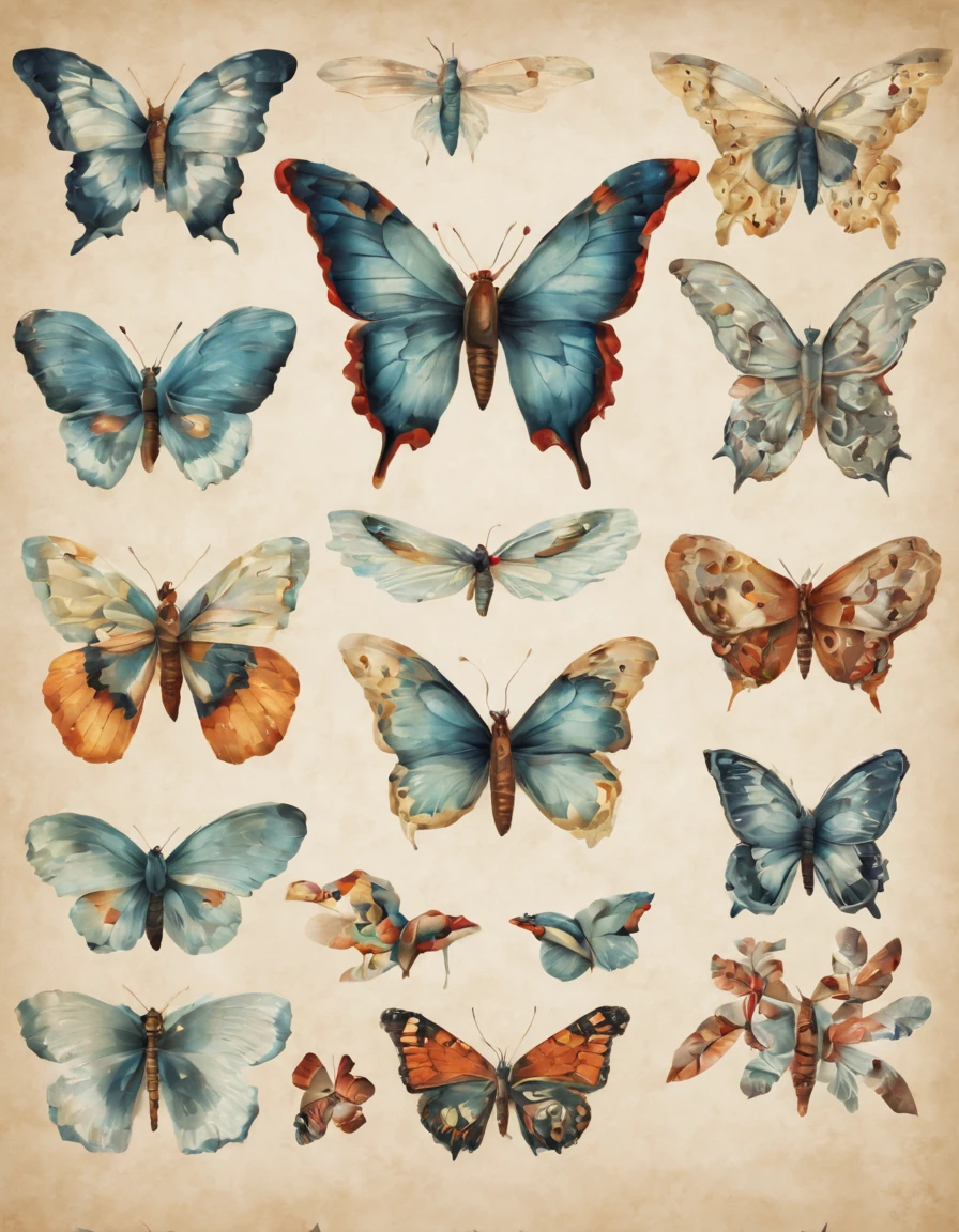 Classic American Traditional Tattoo Style 1,butterflys,Ink lines,,tmasterpiece,actual,Realistis,A high resolution, Thick lines, Nautical elements, vintagestyle