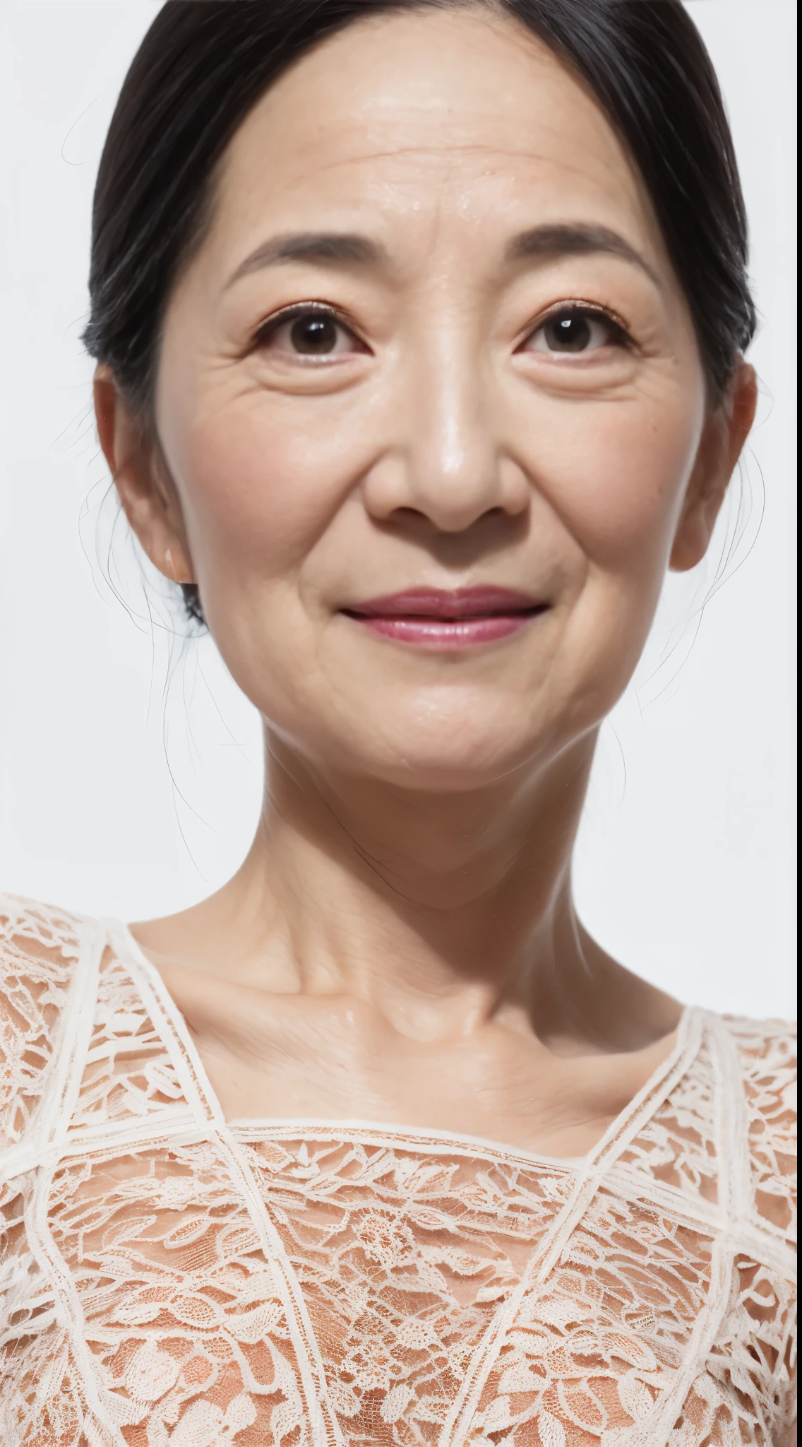 (((Sharpen))), (((Solo))), (((Perfect Anatomy))), Elderly Mature Woman, Pure white background, gravure, POV image, facing front, ((Center your face on the screen)), Correctly depict lips,red-lips, Fancy makeup, from the chest up, masuter piece, Best Quality, Ultra-detailed, Photorealistic, Ultra-detailed細なスキン, (1 japanese mature woman), (Positive), 95 years old, huge udder, Mature Woman Politician, glamor, A sexy, Chromo-white skin, Looking at Viewer