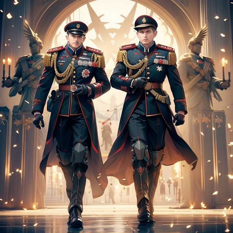 Front military uniform military coat male political commissar Soviet style boy without beard