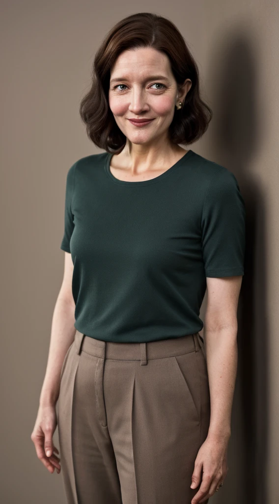 High resolution, High resolution, Attention to detail, masterpiece, Textured skin, Anatomically correct, sharp, ((Japanese Mature, 80 years old)), alone, (Facial wrinkles), Shapely breasts, Brown long hair, bangs,(((Stand upright, Facing the center of the screen.))),Look at the photographer, Open your mouth and stare straight ahead, White sweater, (Tight Skirt:1.4),(Sitting),(Thighs:1.1),In the warehouse,(Serious expression),(old woman),Red lipstick