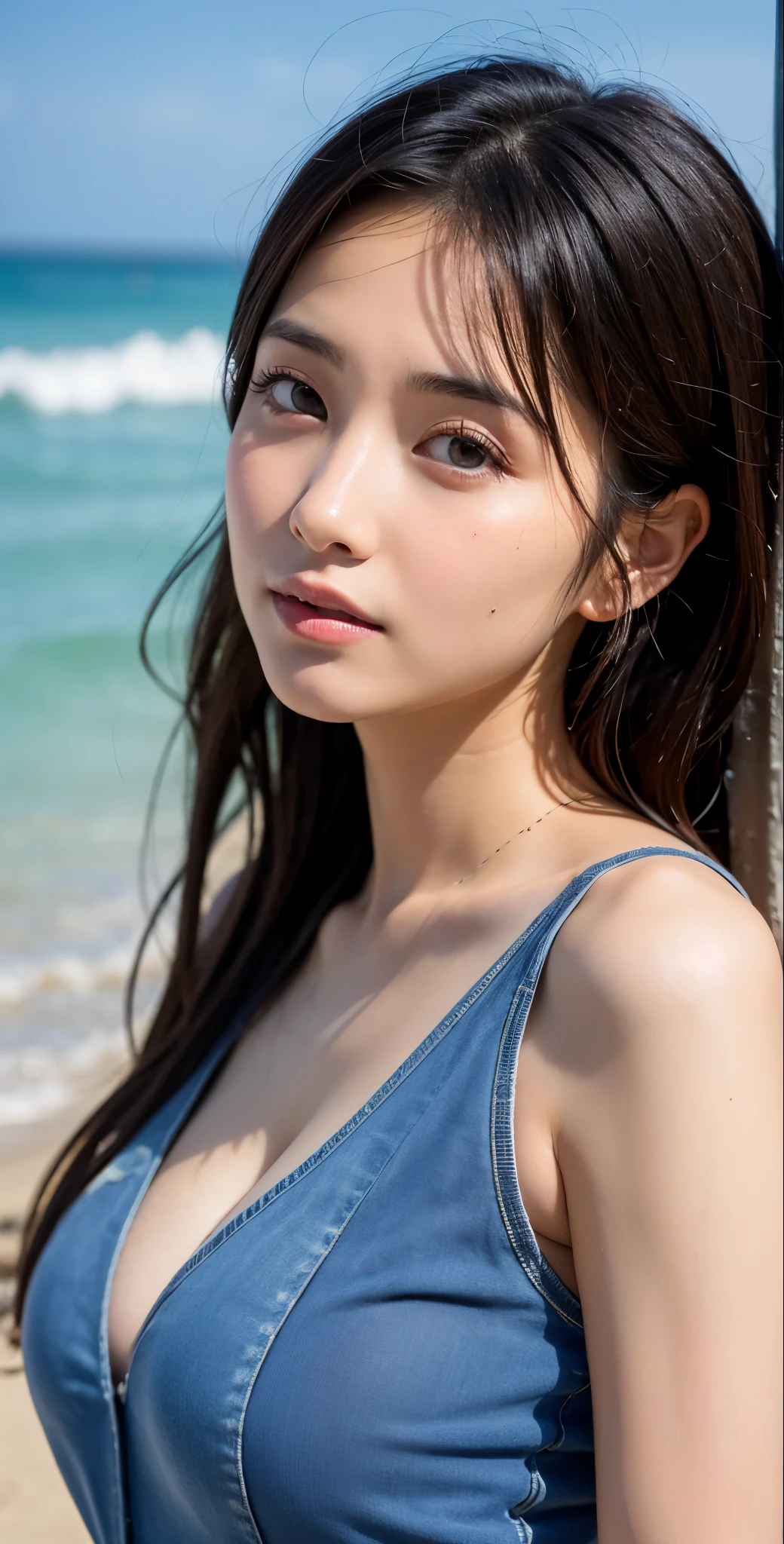 Extremely realistic，The most beautiful woman here，sea beach，4086kbit，extreme hight detail，True skin texture，Yua Mikami，，Yui Aragaki，Mitami Hamabe，Rei Honjo，Yu Namiki，Yu Shinoda